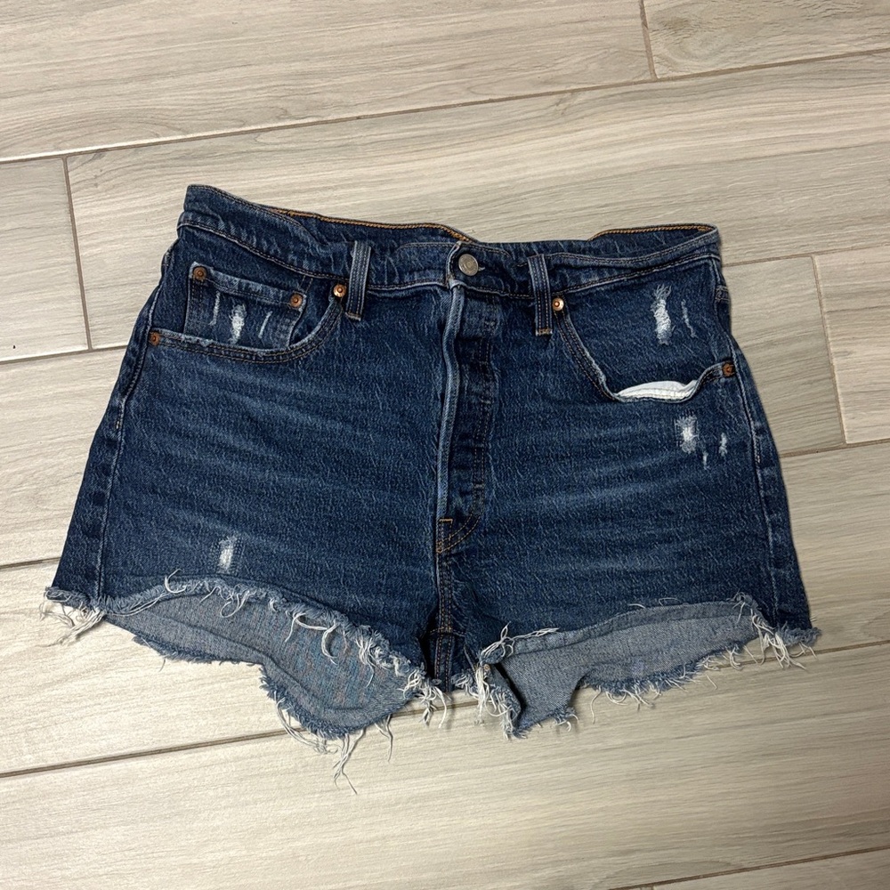 Levi's Distressed 501 Cutoff Jean Shorts